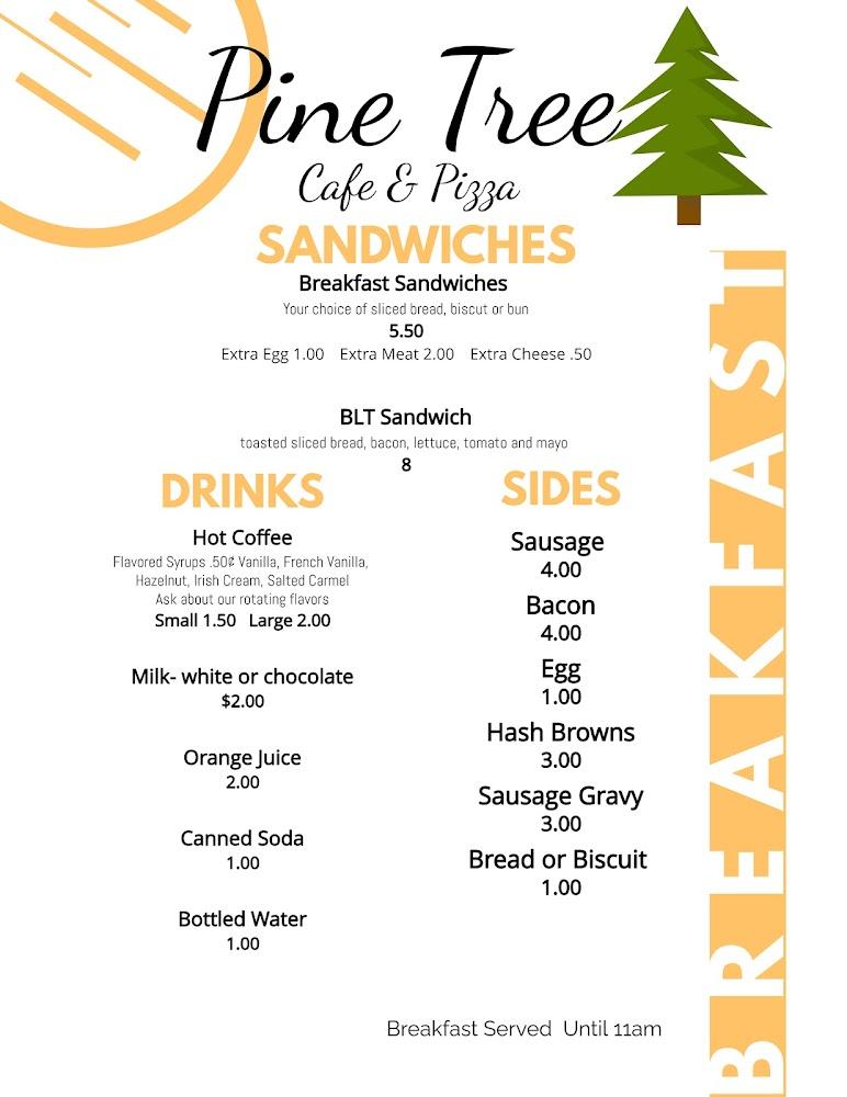 Pine Tree Cafe & Pizza Menu image 4